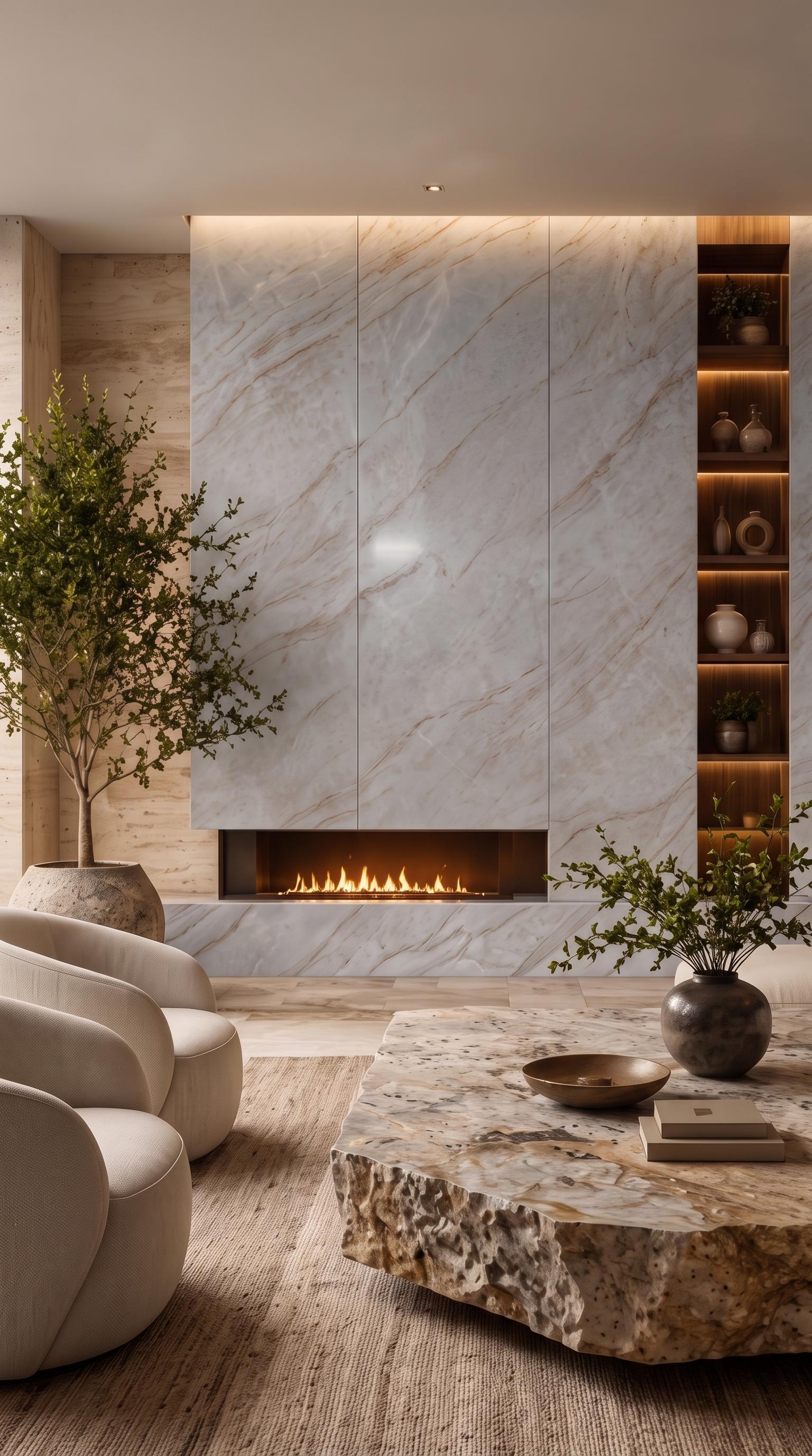 Luxury kitchen with quartz countertops