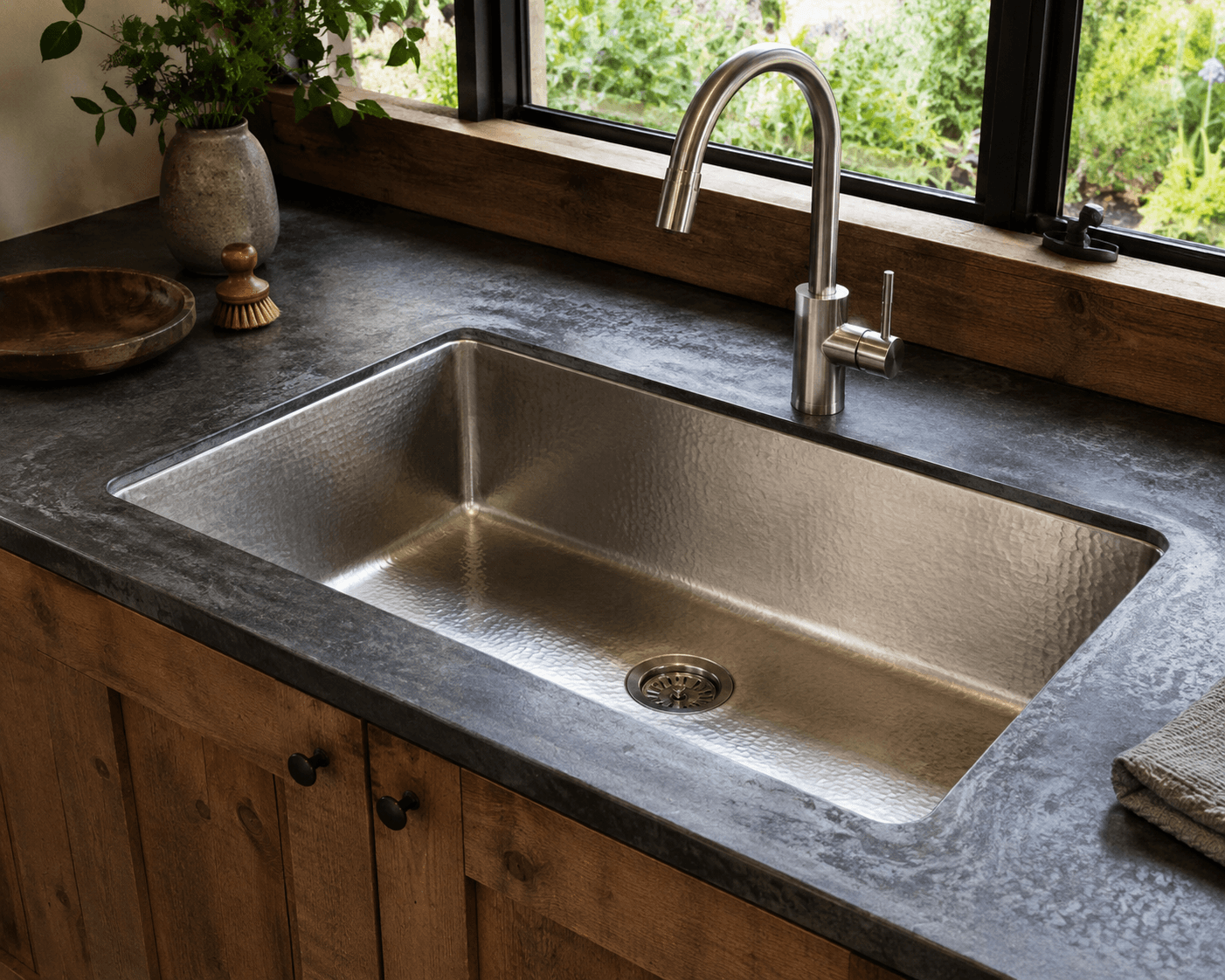 Handmade Stainless Steel - Single Bowl