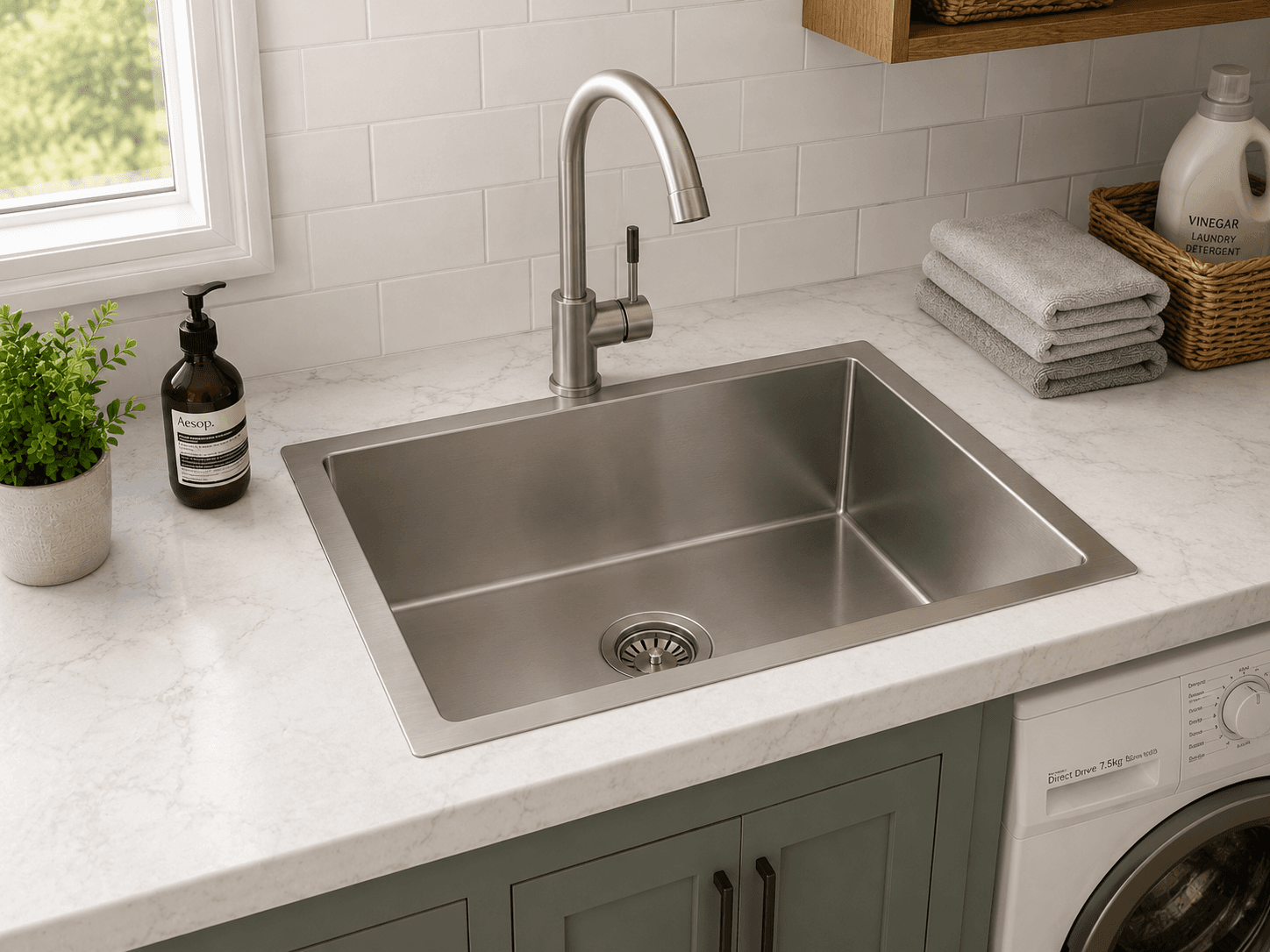Handmade Stainless Steel Bar & Laundry