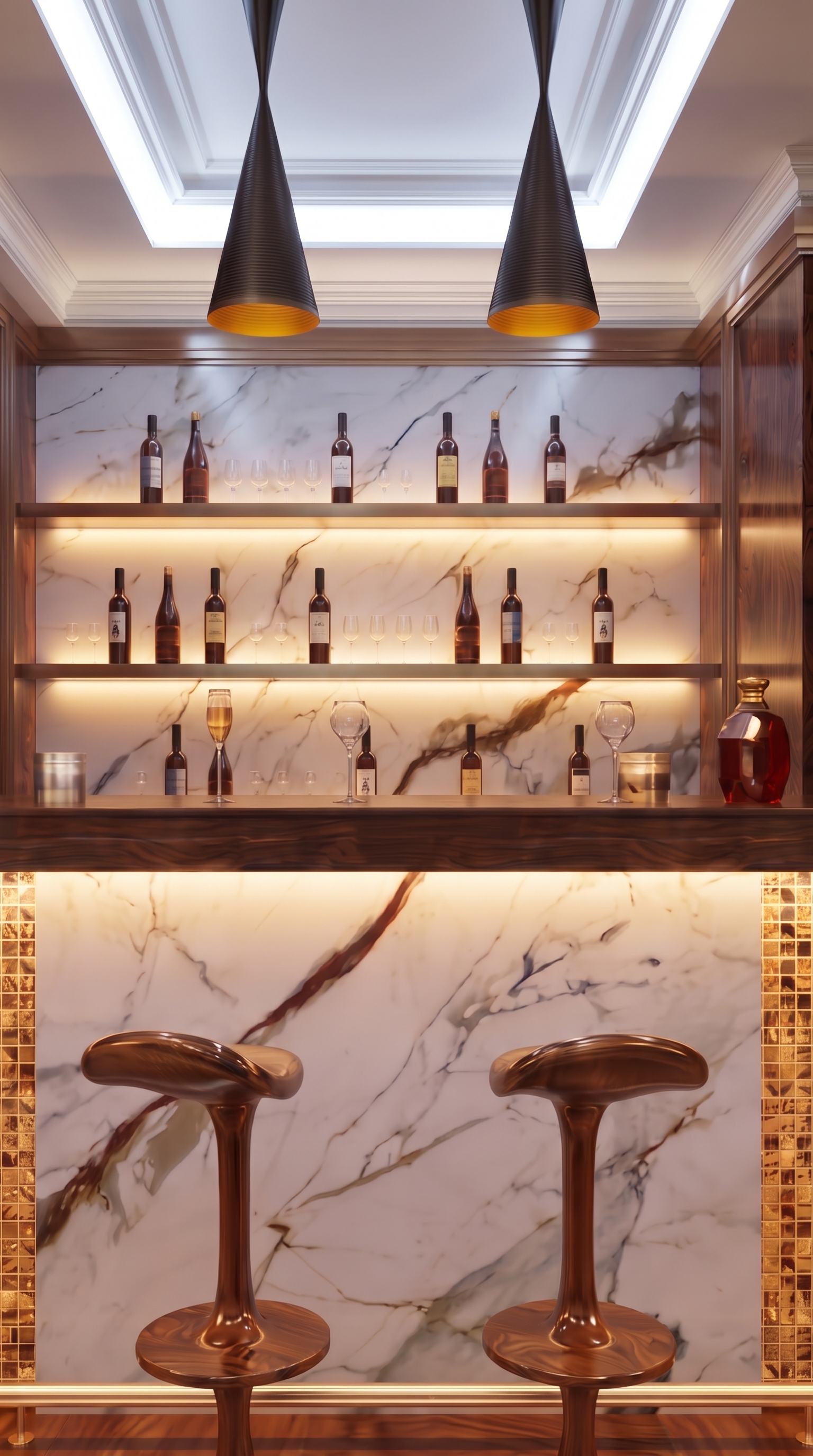 Luxury kitchen with quartz countertop